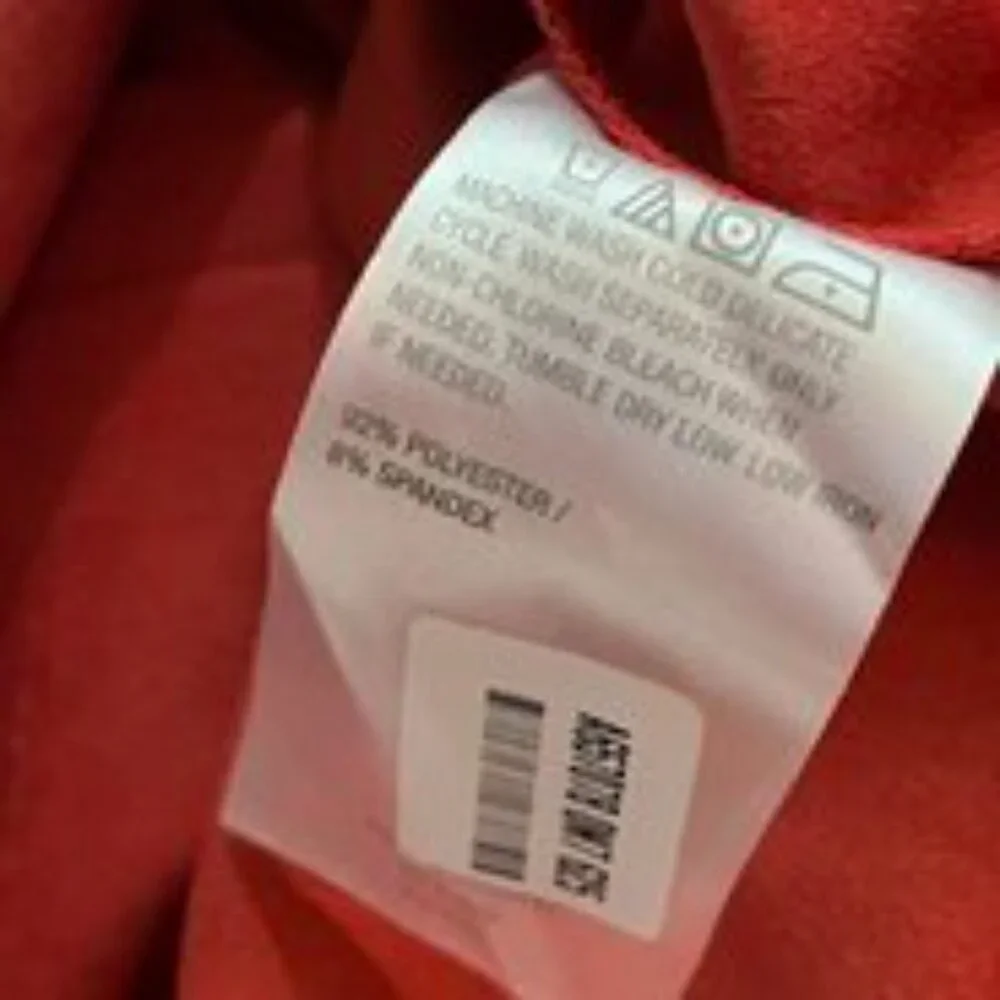 Attitudes by Renée Faux Suede Laser Cut Button Front Shirt Jacket Red Small